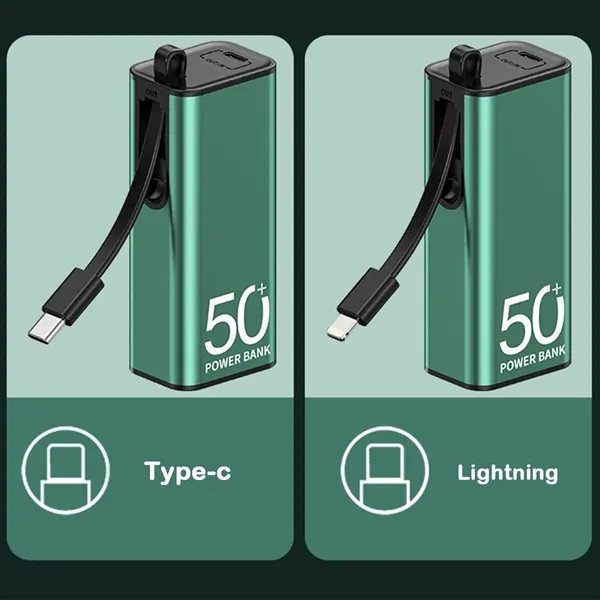Mini Portable Power Bank Built-in Bright flashlight LED - Mini Portable Power Bank Built-in Bright flashlight LED - Image 1 of 1