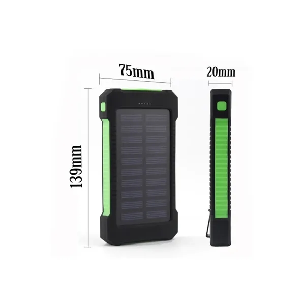 Portable 8000mAh Solar Power Bank with Compass - Portable 8000mAh Solar Power Bank with Compass - Image 1 of 5