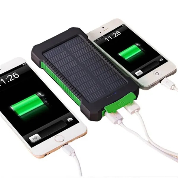 Portable 8000mAh Solar Power Bank with Compass - Portable 8000mAh Solar Power Bank with Compass - Image 3 of 5