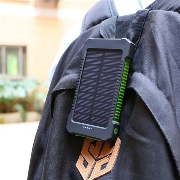 Portable 8000mAh Solar Power Bank with Compass - Portable 8000mAh Solar Power Bank with Compass - Image 4 of 5