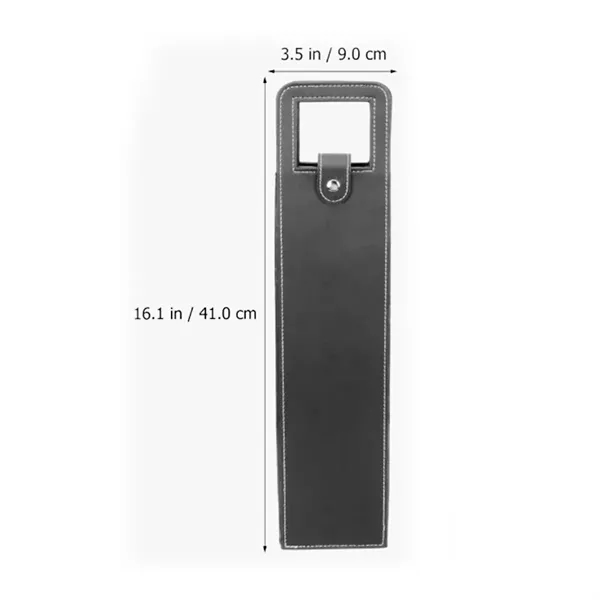 Luxury PU Leather Wine Bottle Gift Bag - Luxury PU Leather Wine Bottle Gift Bag - Image 1 of 4