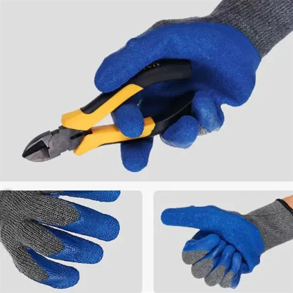 Safety Textured Latex Coated Work Gloves - Safety Textured Latex Coated Work Gloves - Image 2 of 4