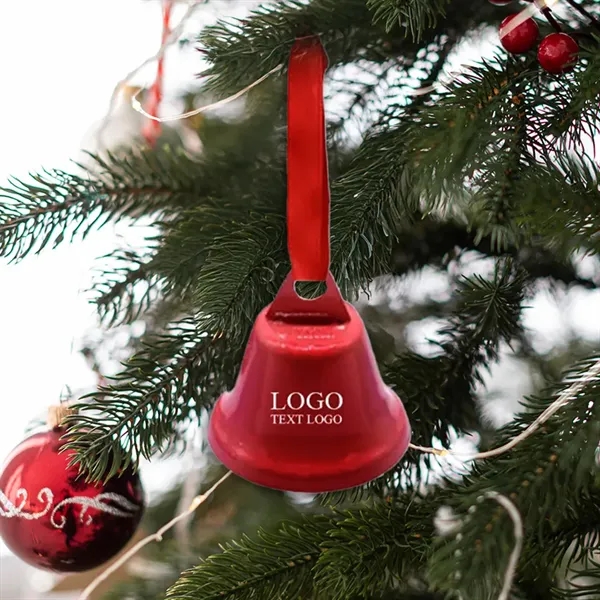 Custom Ornament Bell with Ribbon - Custom Ornament Bell with Ribbon - Image 0 of 8