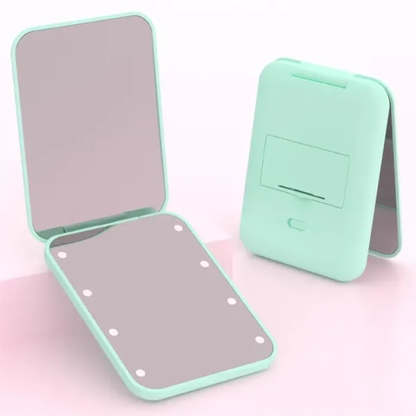 Small Lighted Travel Makeup Mirror - Small Lighted Travel Makeup Mirror - Image 4 of 4