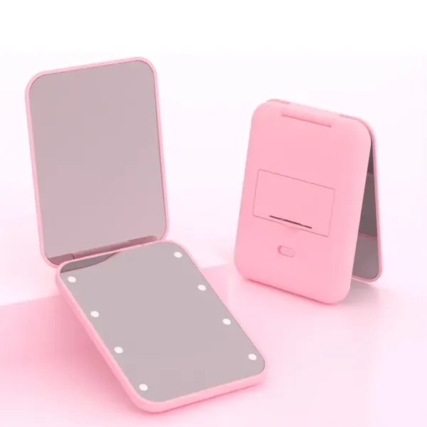 LED Lighted Travel Makeup Mirror - LED Lighted Travel Makeup Mirror - Image 1 of 4