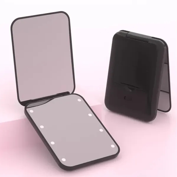 LED Lighted Travel Makeup Mirror - LED Lighted Travel Makeup Mirror - Image 4 of 4