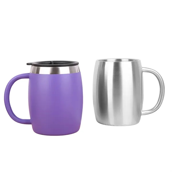Stainless Steel Coffee Mug with Lid 14 Oz - Stainless Steel Coffee Mug with Lid 14 Oz - Image 3 of 6