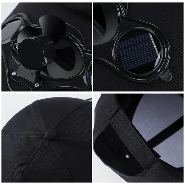 Outdoor Solar Powered Fan Sun Hat - Outdoor Solar Powered Fan Sun Hat - Image 1 of 4