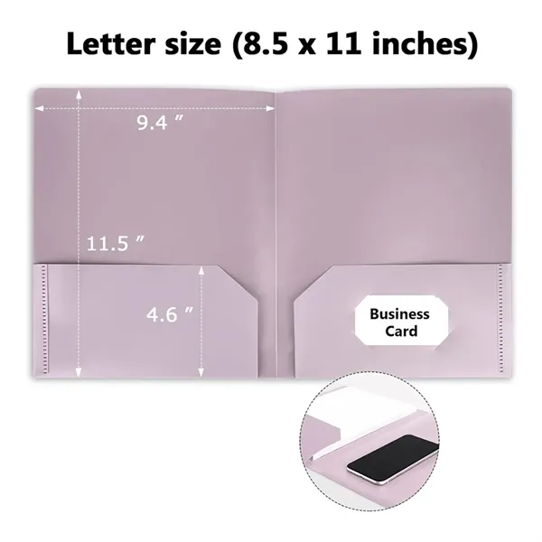 Plastic Folder with Business Card Slot - Plastic Folder with Business Card Slot - Image 1 of 3