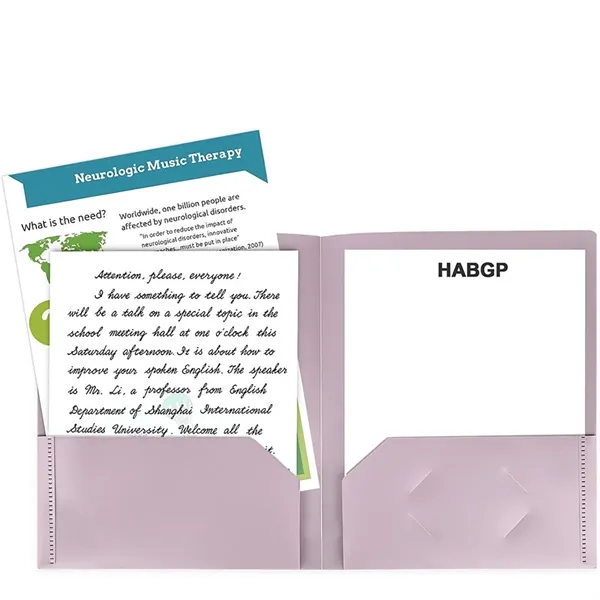 Plastic Folder with Business Card Slot - Plastic Folder with Business Card Slot - Image 3 of 3