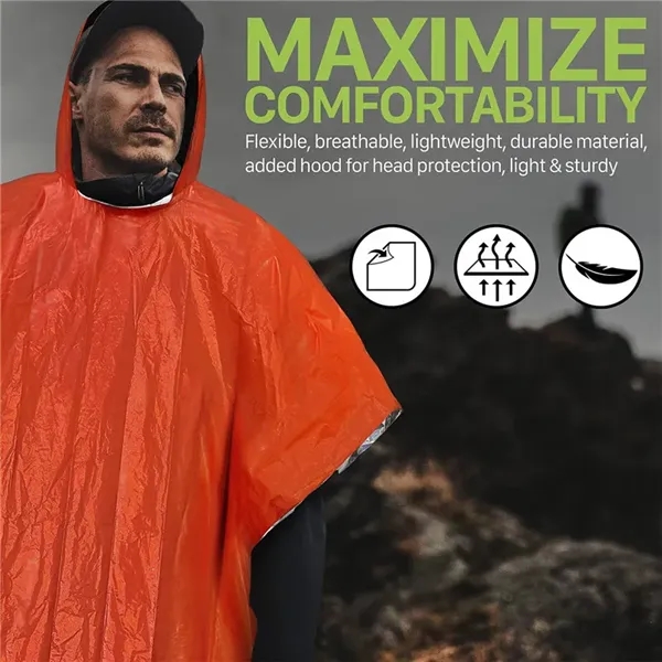 Portable Emergency Rain Poncho - Portable Emergency Rain Poncho - Image 4 of 6