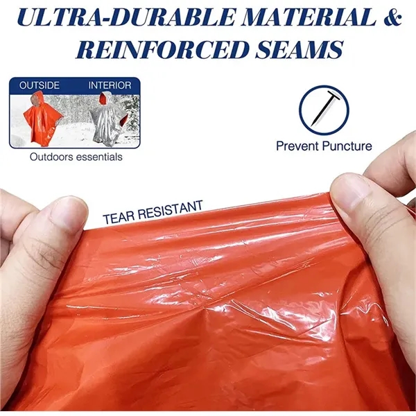Portable Emergency Rain Poncho - Portable Emergency Rain Poncho - Image 5 of 6