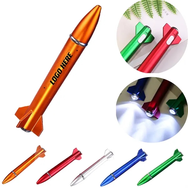 Led Missile Shape Ballpoint Pen - Led Missile Shape Ballpoint Pen - Image 0 of 5