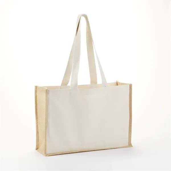 Eco-Friendly Cotton & Jute Tote with Sturdy Design - Eco-Friendly Cotton & Jute Tote with Sturdy Design - Image 1 of 1