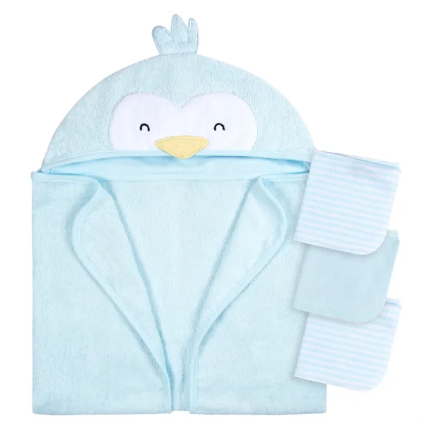 4-Piece Baby Neutral Towel & Washcloths - 4-Piece Baby Neutral Towel & Washcloths - Image 8 of 15