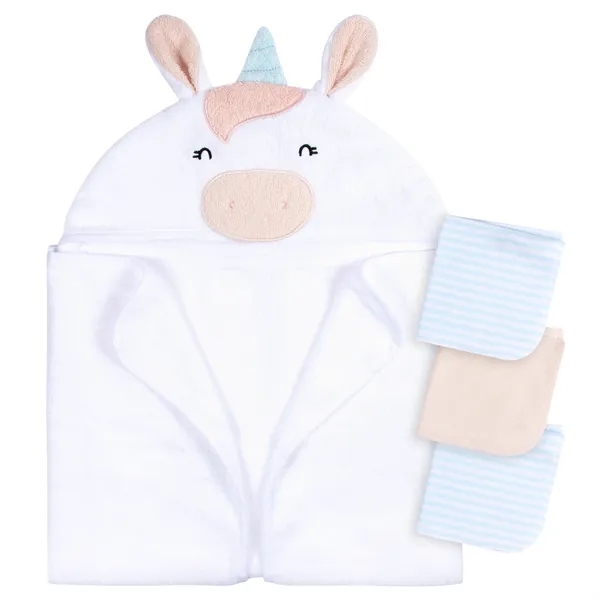 4-Piece Baby Neutral Towel & Washcloths - 4-Piece Baby Neutral Towel & Washcloths - Image 12 of 15