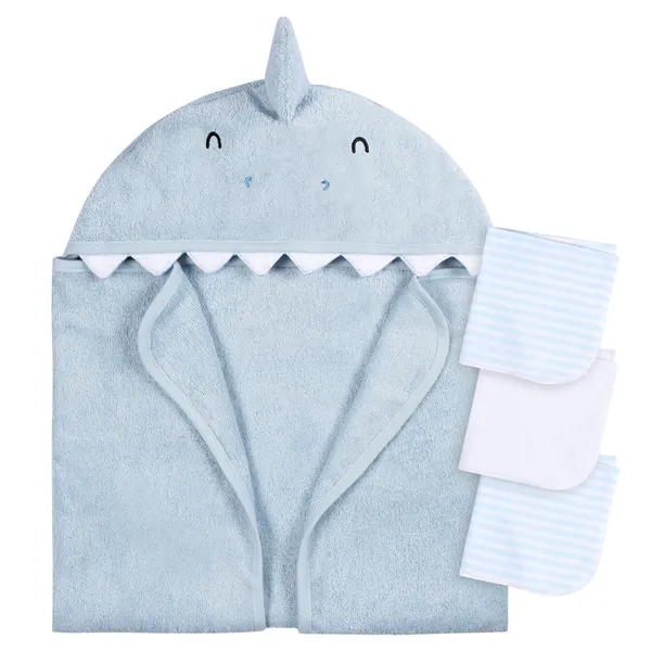 4-Piece Baby Neutral Towel & Washcloths - 4-Piece Baby Neutral Towel & Washcloths - Image 14 of 15