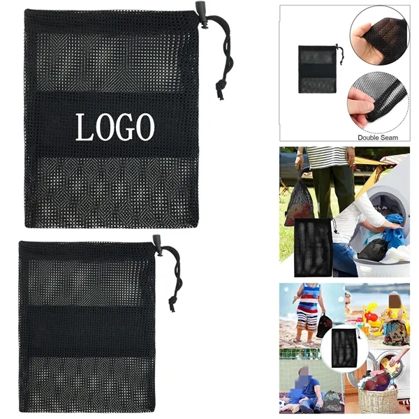 Lightweight Mesh Drawstring Bag - Lightweight Mesh Drawstring Bag - Image 0 of 3