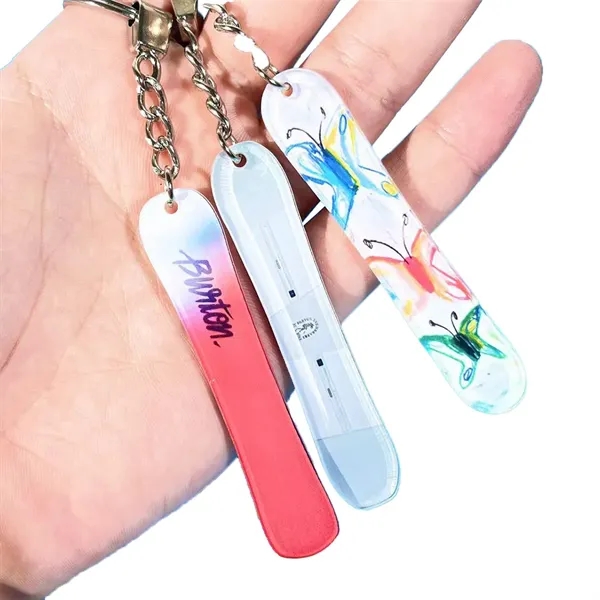 Customized Acrylic Snowboard Keychain - Customized Acrylic Snowboard Keychain - Image 2 of 4