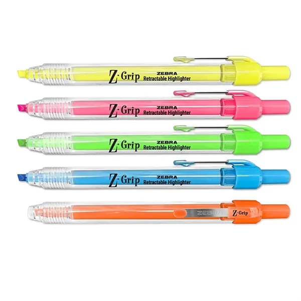 Zebra Z-Grip Retractable Fluorescent Highlighter - Zebra Z-Grip Retractable Fluorescent Highlighter - Image 0 of 5