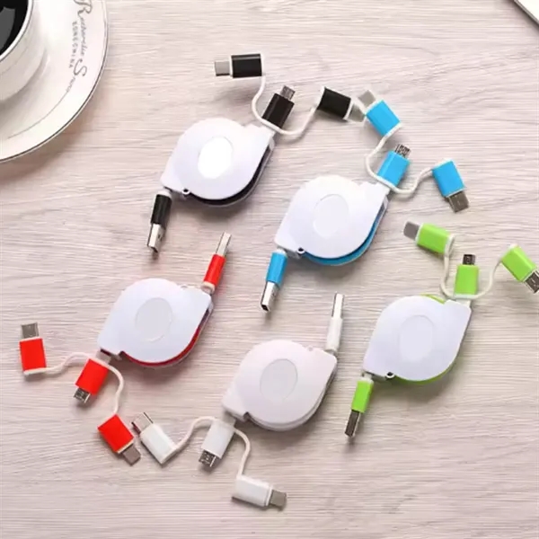Retractable 3-in-1 Charging Cable W/ Custom Logo - Retractable 3-in-1 Charging Cable W/ Custom Logo - Image 4 of 4