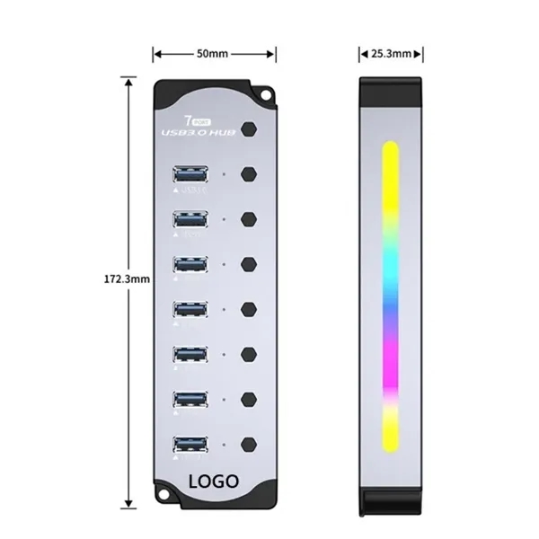 7-Port Aluminum Alloy Splitter - 7-Port Aluminum Alloy Splitter - Image 0 of 2