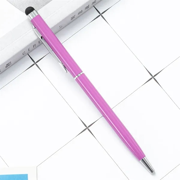 Slim Custom Metal Stylus Ballpoint Pen with 20+ Colors - Slim Custom Metal Stylus Ballpoint Pen with 20+ Colors - Image 6 of 19