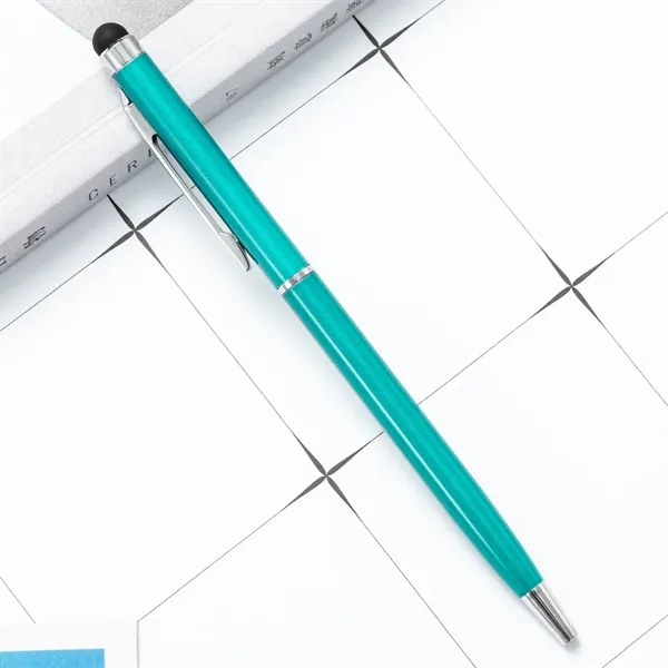 Slim Custom Metal Stylus Ballpoint Pen with 20+ Colors - Slim Custom Metal Stylus Ballpoint Pen with 20+ Colors - Image 8 of 19