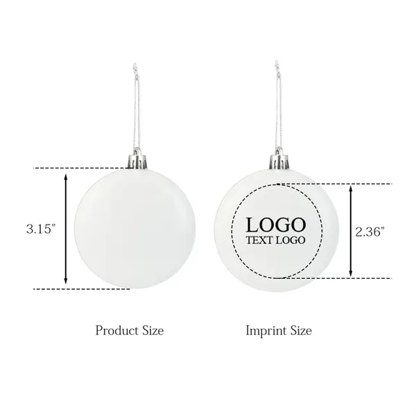 Shatter Resistant Flat Round Holiday Christmas Ornament - Shatter Resistant Flat Round Holiday Christmas Ornament - Image 2 of 6