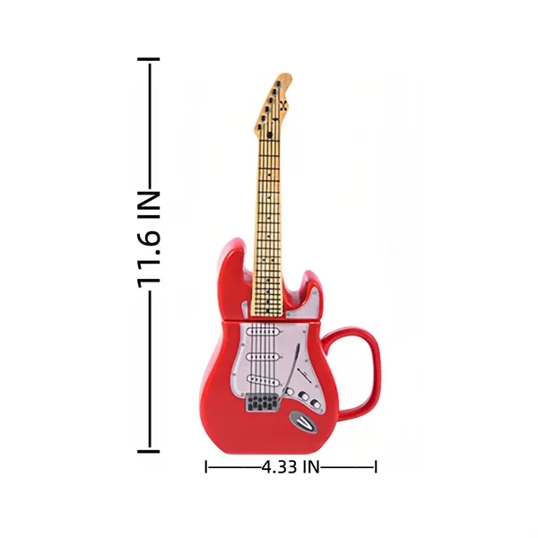 Guitar Shape Ceramic Mug Musician Music Lover - Guitar Shape Ceramic Mug Musician Music Lover - Image 1 of 2