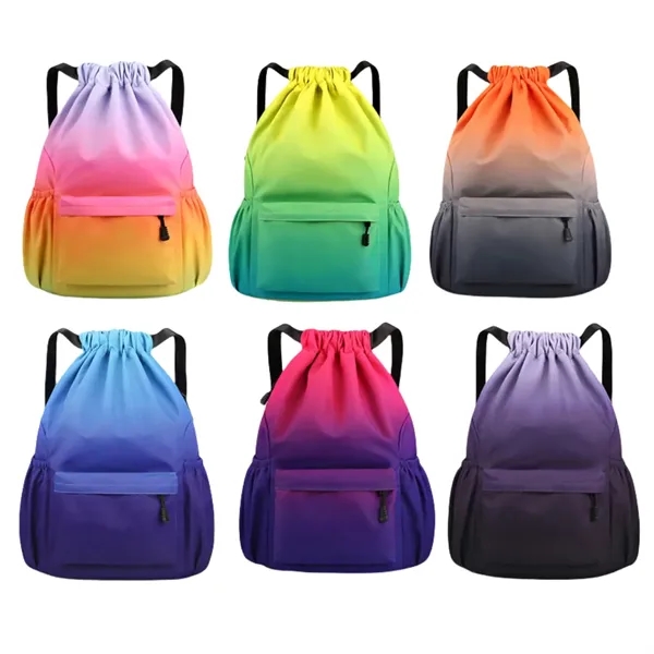 Swimming Backpack Drawstring Bag Sports Fitness Gym Yoga - Swimming Backpack Drawstring Bag Sports Fitness Gym Yoga - Image 2 of 2