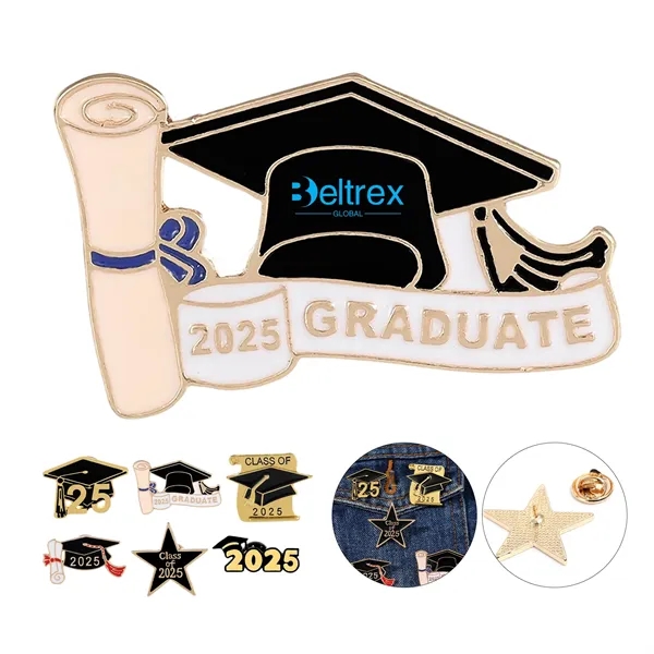 Class of 2025 Graduation Enamel Pins for School Events - Class of 2025 Graduation Enamel Pins for School Events - Image 1 of 8