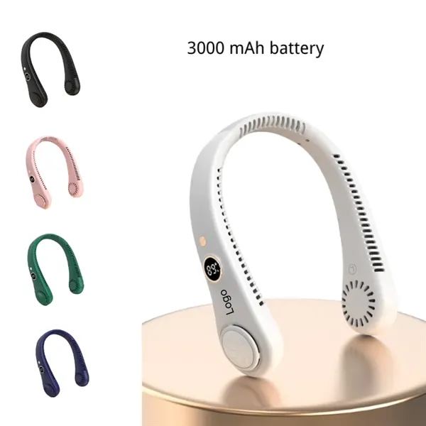 3000mAh Portable Cooling Neck Fan - 3000mAh Portable Cooling Neck Fan - Image 0 of 5