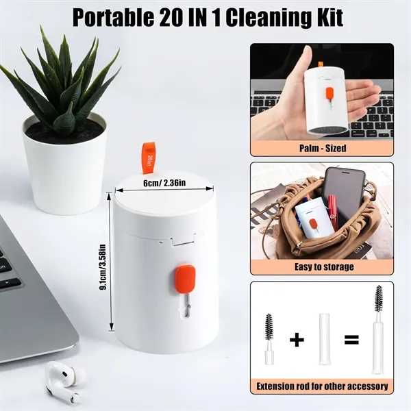 20-in-1 Laptop Phone Screen Cleaner Kit - 20-in-1 Laptop Phone Screen Cleaner Kit - Image 5 of 5