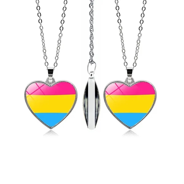 Heart Shape Pride Jewelry Rainbow Beaded Charm Necklace - Heart Shape Pride Jewelry Rainbow Beaded Charm Necklace - Image 3 of 6