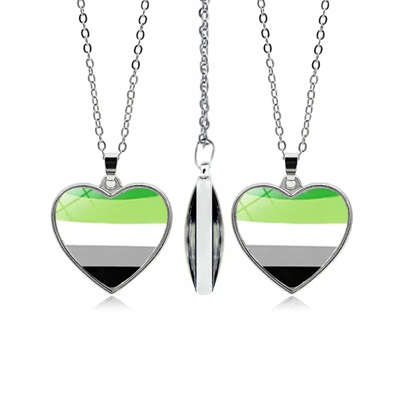 Heart Shape Pride Jewelry Rainbow Beaded Charm Necklace - Heart Shape Pride Jewelry Rainbow Beaded Charm Necklace - Image 4 of 6