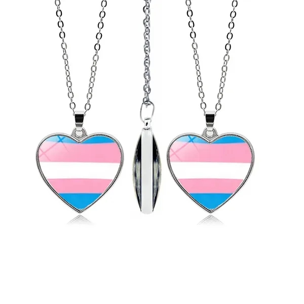 Heart Shape Pride Jewelry Rainbow Beaded Charm Necklace - Heart Shape Pride Jewelry Rainbow Beaded Charm Necklace - Image 5 of 6