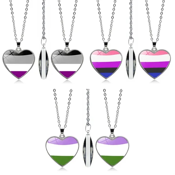 Heart Shape Pride Jewelry Rainbow Beaded Charm Necklace - Heart Shape Pride Jewelry Rainbow Beaded Charm Necklace - Image 6 of 6