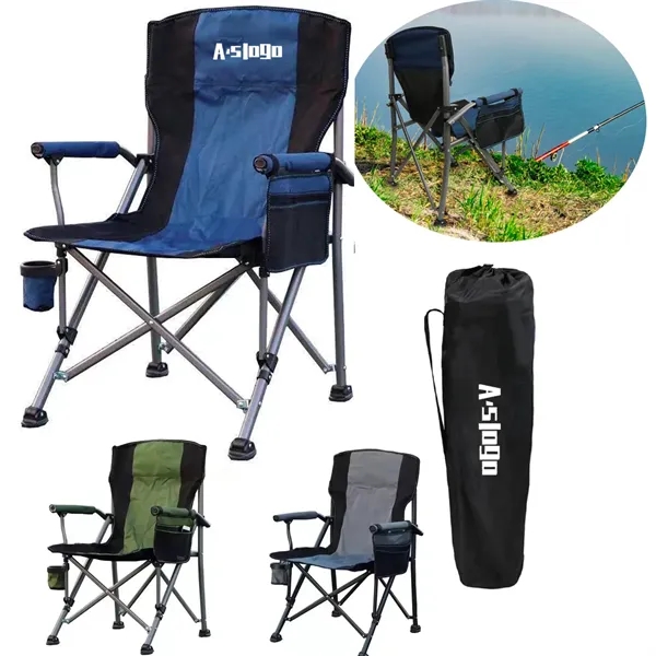 Folding Outdoor Camping Chair with carry Bag and Cup Holder - Folding Outdoor Camping Chair with carry Bag and Cup Holder - Image 0 of 6