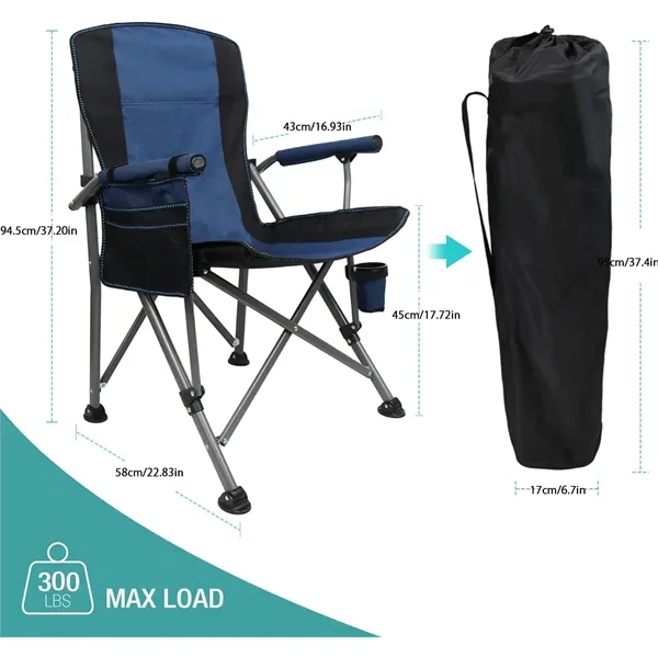 Folding Outdoor Camping Chair with carry Bag and Cup Holder - Folding Outdoor Camping Chair with carry Bag and Cup Holder - Image 1 of 6
