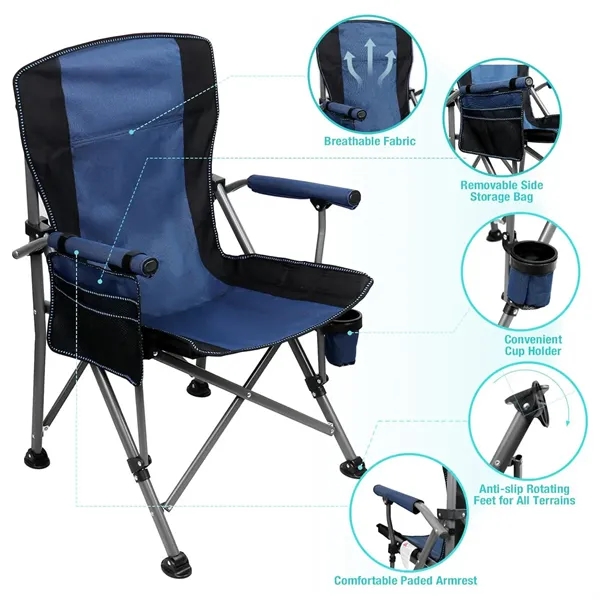 Folding Outdoor Camping Chair with carry Bag and Cup Holder - Folding Outdoor Camping Chair with carry Bag and Cup Holder - Image 2 of 6