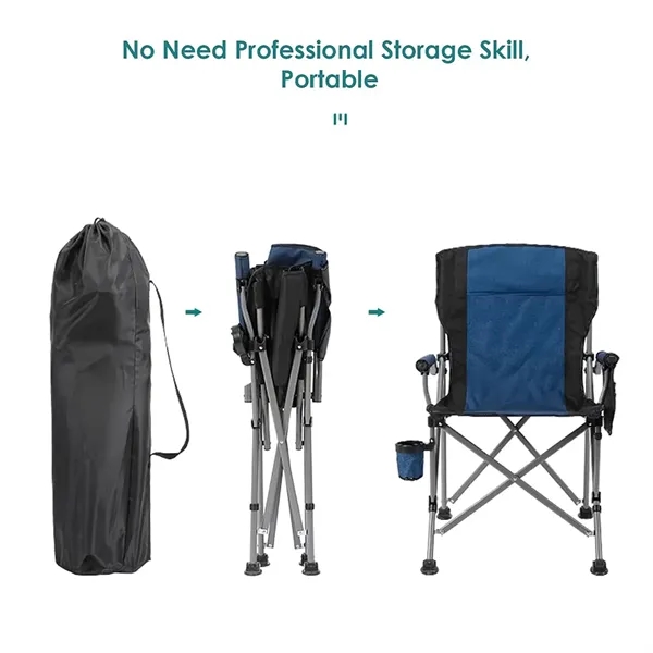 Folding Outdoor Camping Chair with carry Bag and Cup Holder - Folding Outdoor Camping Chair with carry Bag and Cup Holder - Image 5 of 6