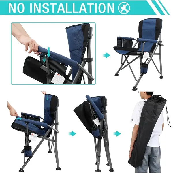 Folding Outdoor Camping Chair with carry Bag and Cup Holder - Folding Outdoor Camping Chair with carry Bag and Cup Holder - Image 6 of 6