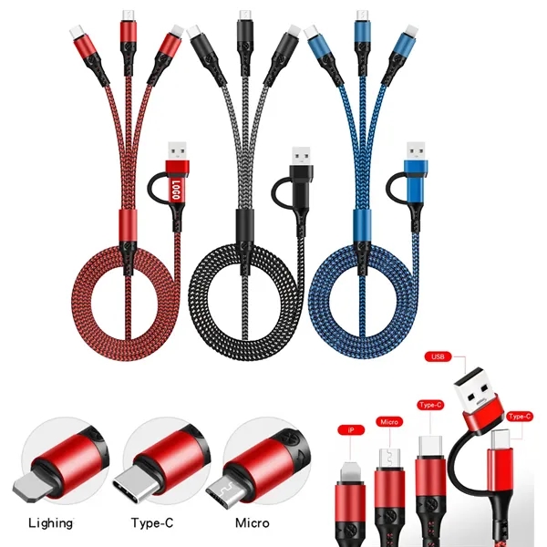 PD 5 in 1 Multi Universal 3A Fast Charging Cable - PD 5 in 1 Multi Universal 3A Fast Charging Cable - Image 0 of 3