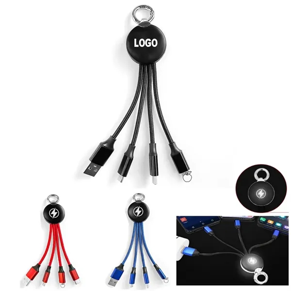 3 in1 Charging Cable with Keychain - 3 in1 Charging Cable with Keychain - Image 0 of 2