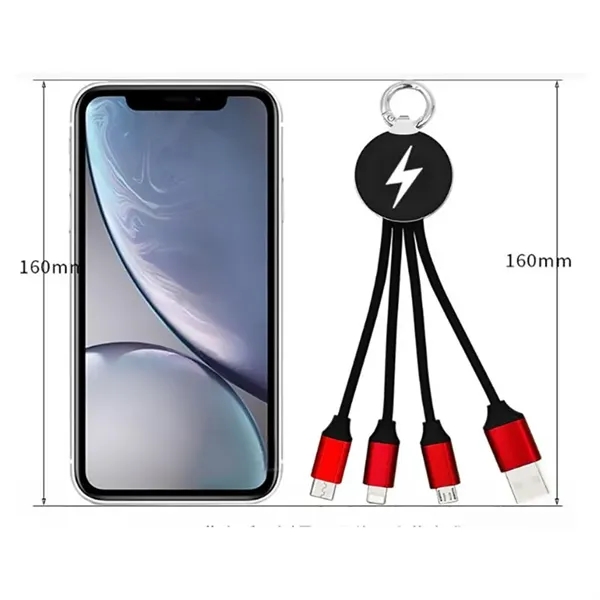 3 in1 Charging Cable with Keychain - 3 in1 Charging Cable with Keychain - Image 1 of 2