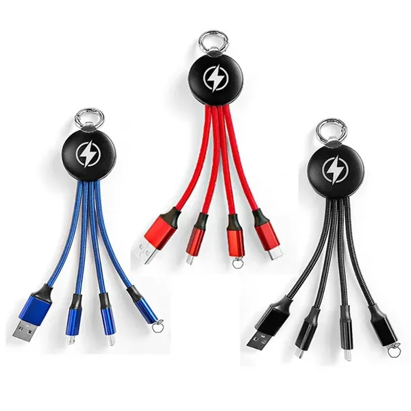 3 in1 Charging Cable with Keychain - 3 in1 Charging Cable with Keychain - Image 2 of 2