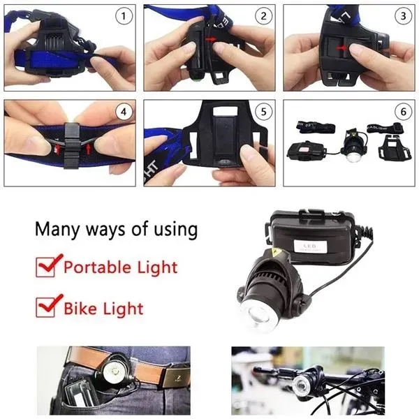 USB Charging  LED Headlamp - USB Charging  LED Headlamp - Image 5 of 6