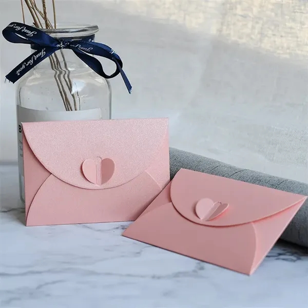 Premium Heart Button Envelope with Foil Stamping - Premium Heart Button Envelope with Foil Stamping - Image 7 of 9