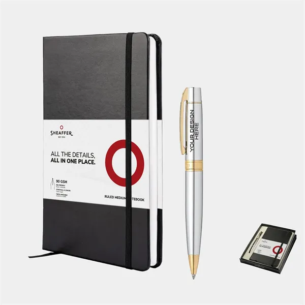 SHEAFFER® Gift Set Chrome S300 Ballpoint Pen w Hard Notebook - SHEAFFER® Gift Set Chrome S300 Ballpoint Pen w Hard Notebook - Image 0 of 9
